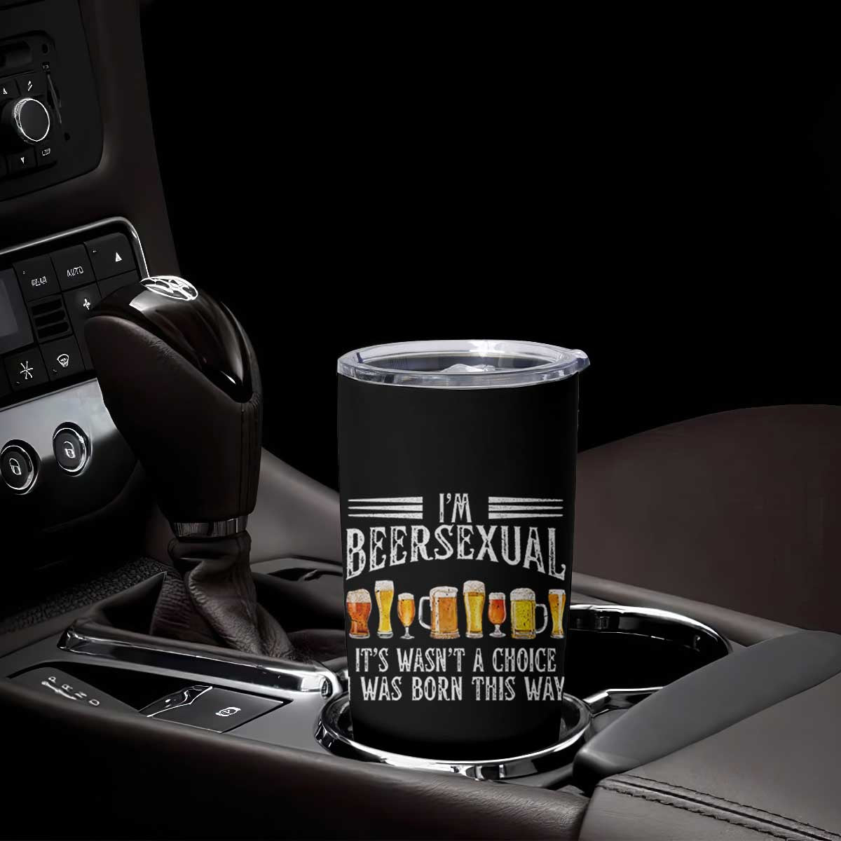Funny Im Beersexual Tumbler Cup Born This Way Beer Lover Graphic TS12 Print Your Wear