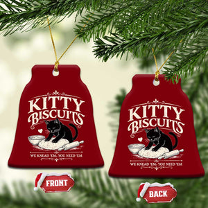 Kitty Biscuits We Knead Em You Need Em Ceramic Ornament Funny Black Cat Making Biscuits Baking TS12 Print Your Wear