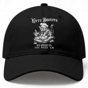 Funny Kitty Biscuits Bakery Baseball Cap We Knead Em You Need Em TS12 Print Your Wear