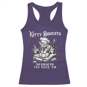 Funny Kitty Biscuits Bakery Racerback Tank Top We Knead Em You Need Em TS12 Purple Print Your Wear