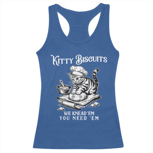 Funny Kitty Biscuits Bakery Racerback Tank Top We Knead Em You Need Em TS12 Royal Blue Print Your Wear