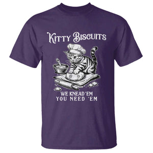 Funny Kitty Biscuits Bakery T Shirt We Knead Em You Need Em TS12 Purple Print Your Wear