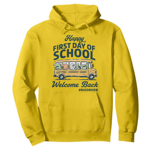 School Bus Driver Gift Hoodie Happy First Day Of School TS12 Daisy Print Your Wear