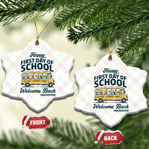 School Bus Driver Gift Ceramic Ornament Happy First Day Of School TS12 Print Your Wear