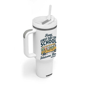 School Bus Driver Gift Tumbler With Handle Happy First Day Of School TS12 Print Your Wear
