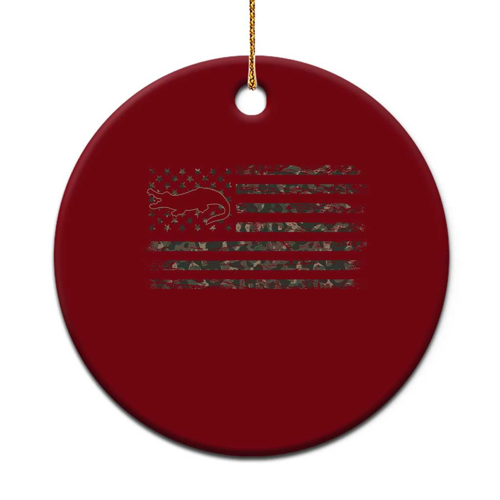 Alligator Hunting Camo American Flag Ceramic Ornament Louisiana Bayou Hunter Gift TS12 1pc Red Print Your Wear