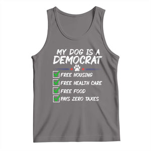 My Dog Is A Democrat Tank Top Funny Political Satire Graphic TS12 Deep Heather Print Your Wear
