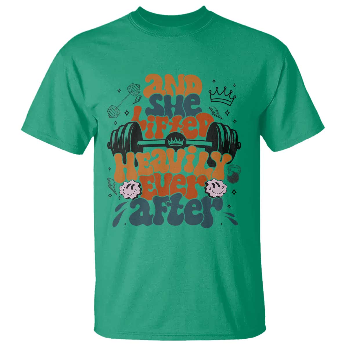 And She Lifted Heavily Ever After T Shirt Funny Gym Workout Gift TS12 Irish Green Print Your Wear