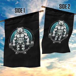 Funny Gym Workout Humor Garden Flag Cute Weightlifting Bear Gift TS12 Print Your Wear