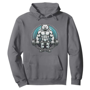 Funny Gym Workout Humor Hoodie Cute Weightlifting Bear Gift TS12 Charcoal Print Your Wear