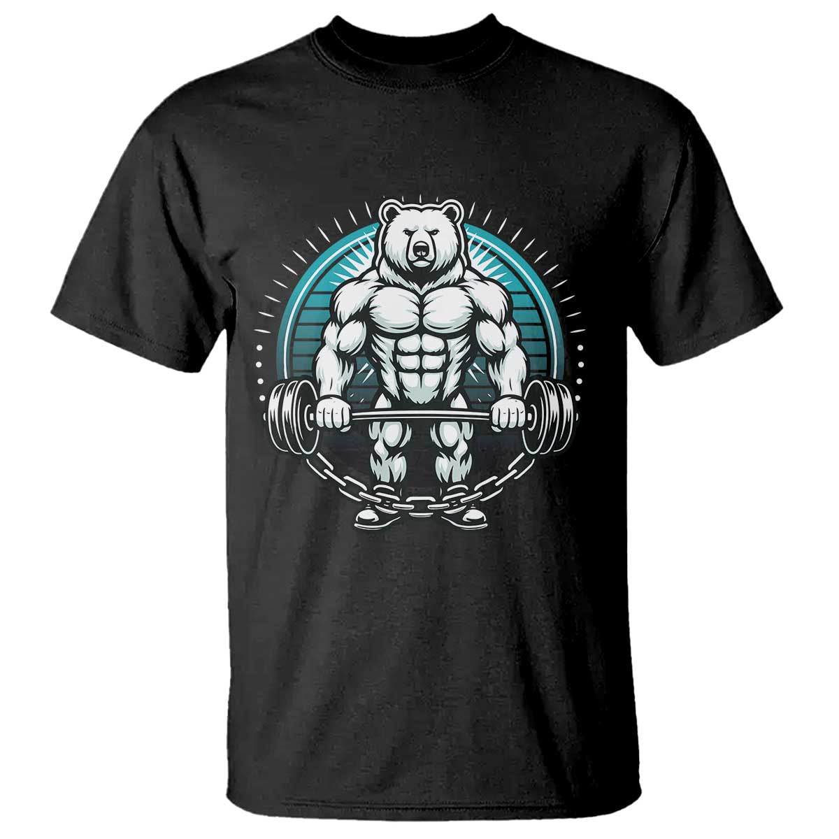 Funny Gym Workout Humor T Shirt Cute Weightlifting Bear Gift TS12 Black Print Your Wear