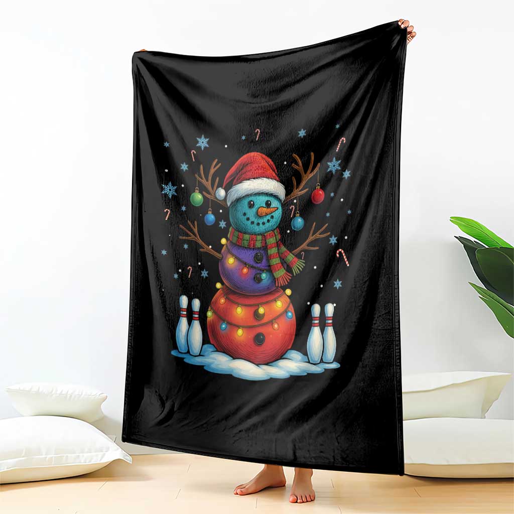 Funny Bowling Christmas Throw Blanket Gift For Bowler TS12 Print Your Wear