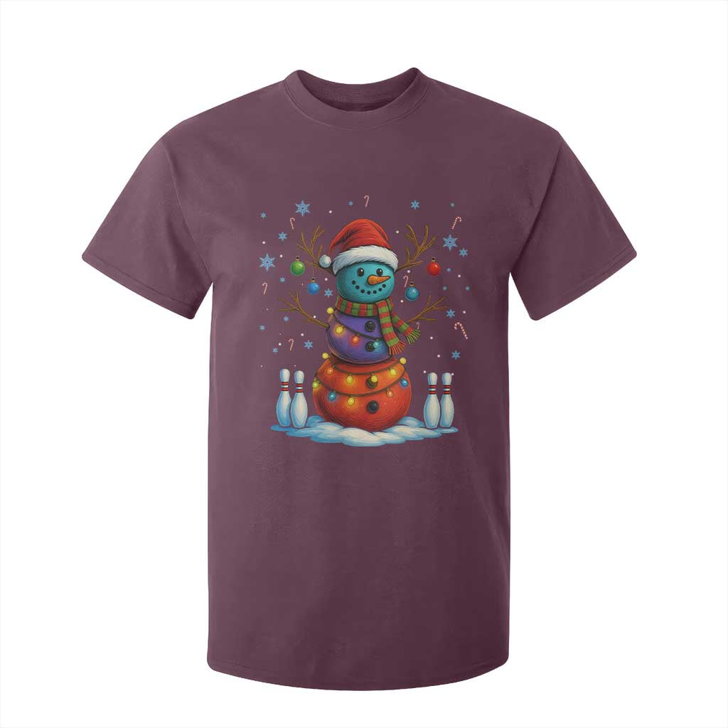 Funny Bowling Christmas T Shirt For Kid Gift For Bowler TS12 Maroon Print Your Wear
