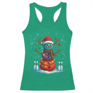 Funny Bowling Christmas Racerback Tank Top Gift For Bowler TS12 Irish Green Print Your Wear