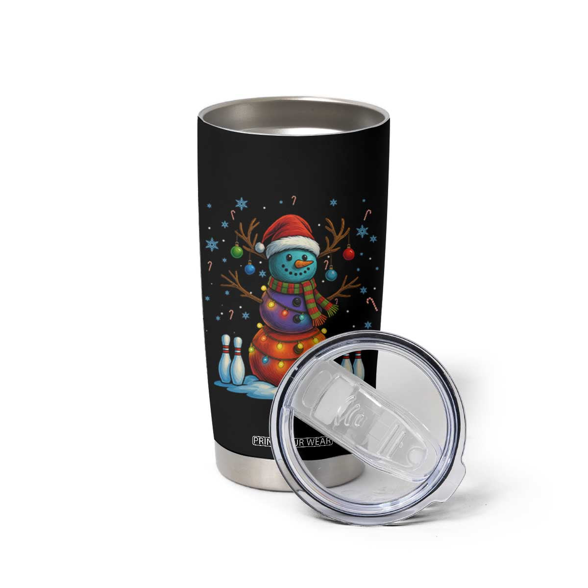 Funny Bowling Christmas Tumbler Cup Gift For Bowler TS12 Print Your Wear