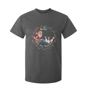 Rollin With My Snowmies T Shirt For Kid Bowling Xmas Gift TS12 Dark Heather Print Your Wear
