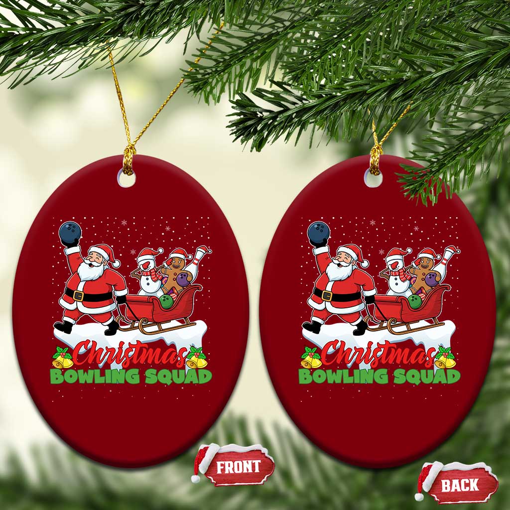Xmas Bowling Squad Ceramic Ornament Funny Holiday Bowler TS12 Print Your Wear