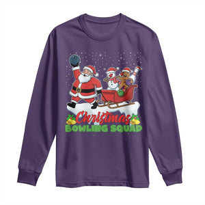 Christmas Bowling Squad Long Sleeve Shirt Funny Holiday Bowler TS12 Purple Print Your Wear