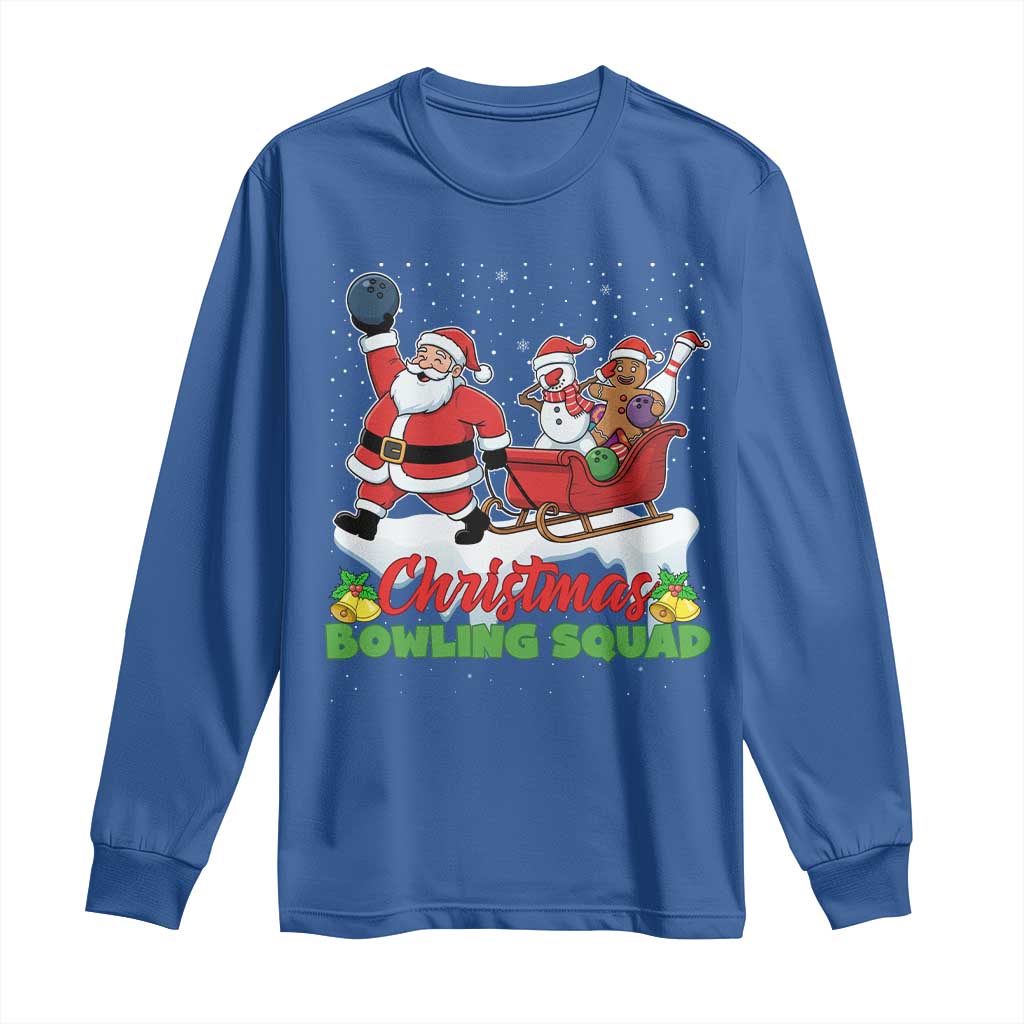 Christmas Bowling Squad Long Sleeve Shirt Funny Holiday Bowler TS12 Royal Blue Print Your Wear