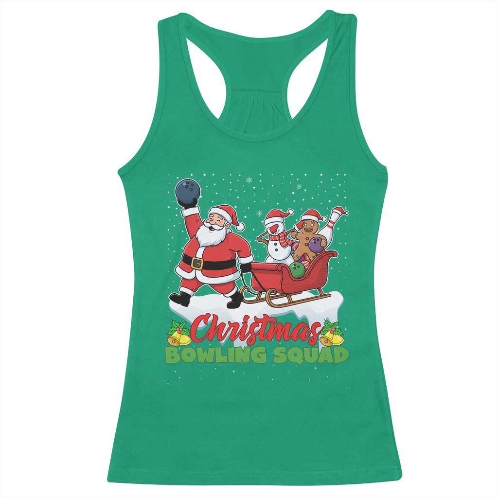 Christmas Bowling Squad Racerback Tank Top Funny Holiday Bowler TS12 Irish Green Print Your Wear