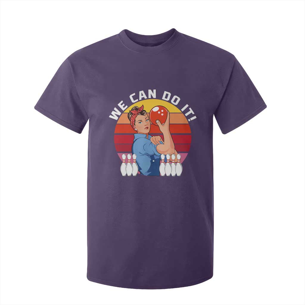 Feminist Bowling T Shirt For Kid We Can Do It TS12 Purple Print Your Wear