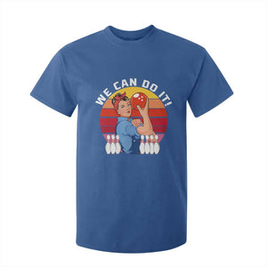 Feminist Bowling T Shirt For Kid We Can Do It TS12 Royal Blue Print Your Wear