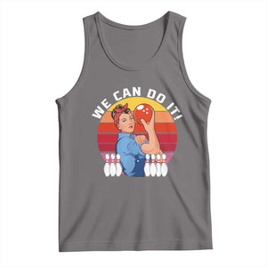 Feminist Bowling Tank Top We Can Do It TS12 Deep Heather Print Your Wear