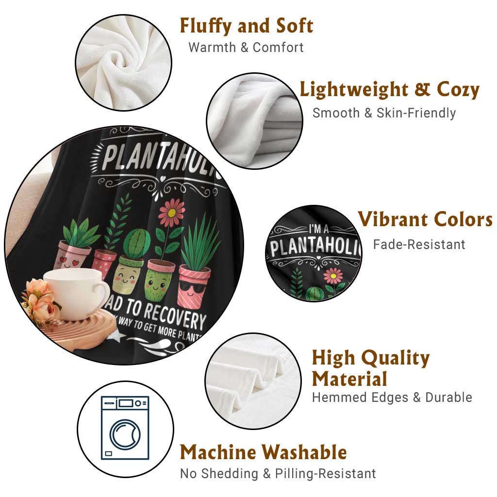 Funny Plantaholic Throw Blanket Im On My Way To Get More Plants TS12 Print Your Wear