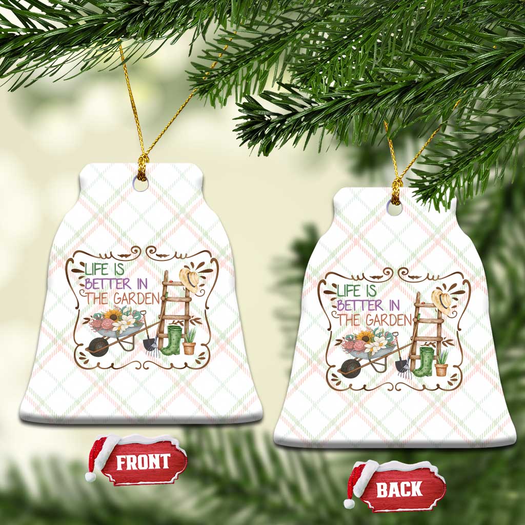Life Is Better In The Garden Ceramic Ornament Funny Gardening Quote TS12 Print Your Wear