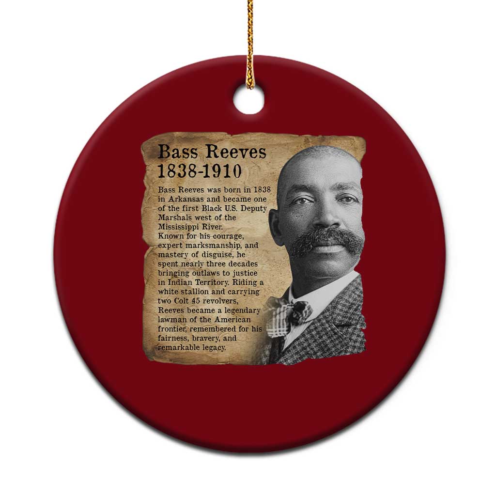 Vintage Newspaper Bass Reeves Wild West Ceramic Ornament Legendary Black US Deputy Marshal History