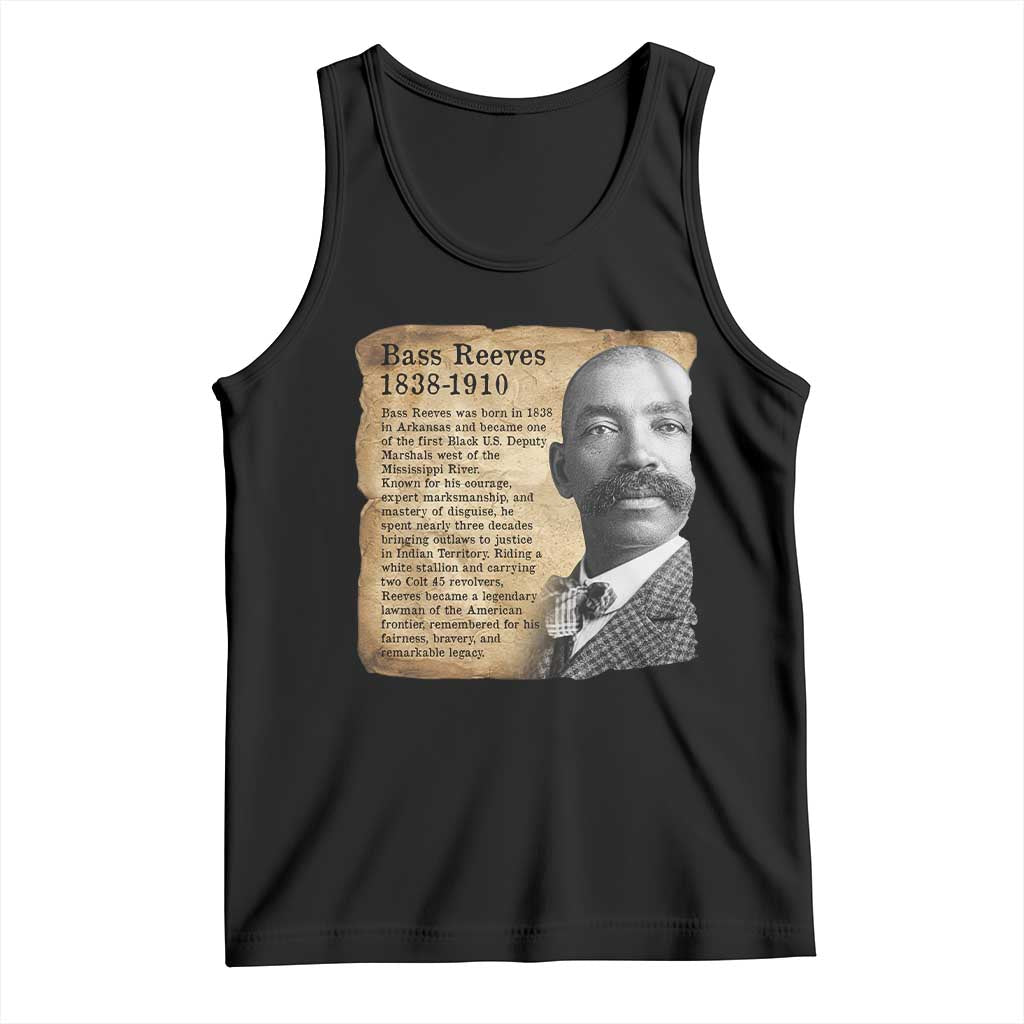 Vintage Newspaper Bass Reeves Wild West Tank Top Legendary Black US Deputy Marshal History