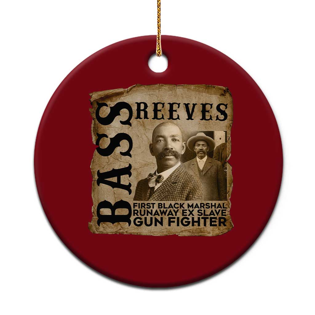 Vintage Newspaper Bass Reeves First Black Deputy US Marshal Ceramic Ornament Gun Fighter Wild West History
