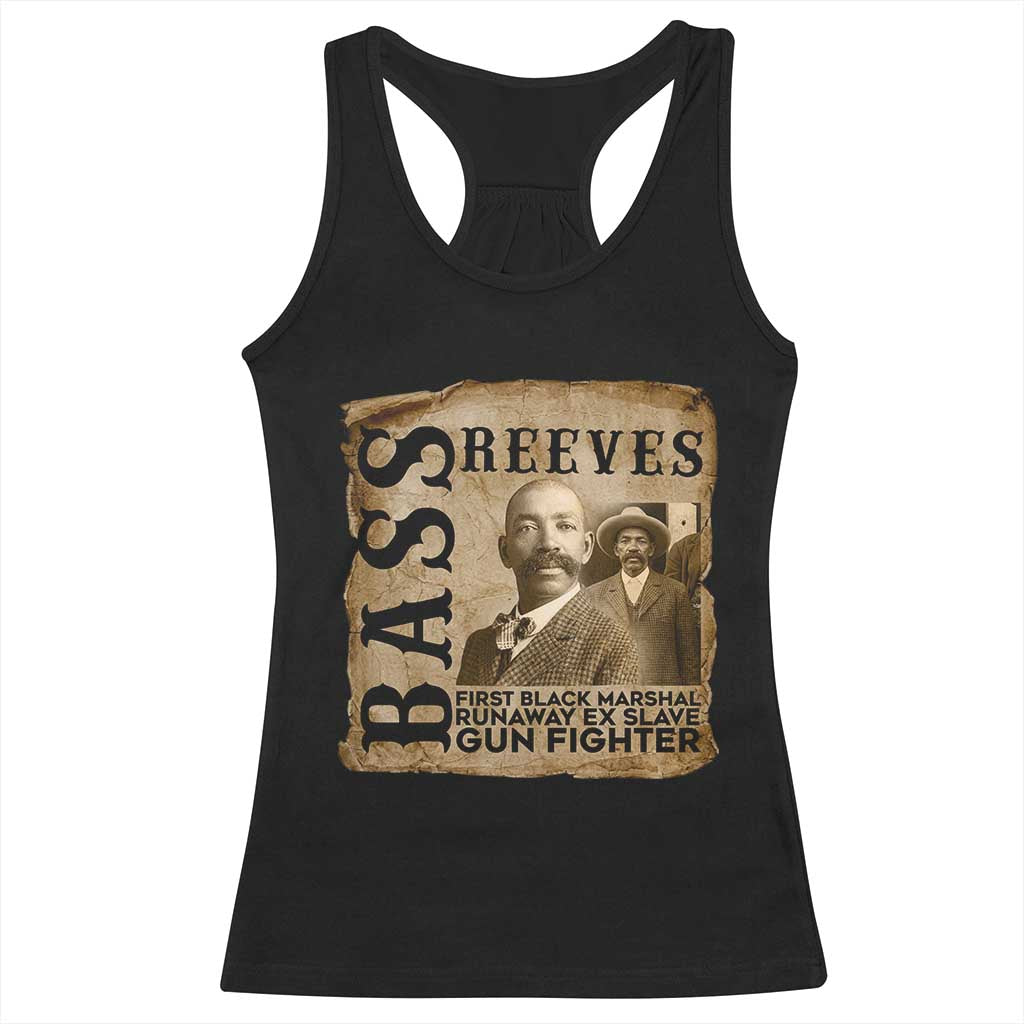 Vintage Newspaper Bass Reeves First Black Deputy US Marshal Racerback Tank Top Gun Fighter Wild West History