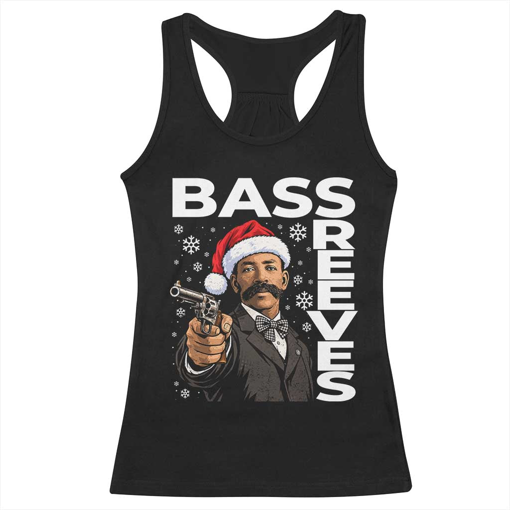 Bass Reeves Christmas Deputy US Marshal Santa Hat Racerback Tank Top Wild West History Holiday Gift