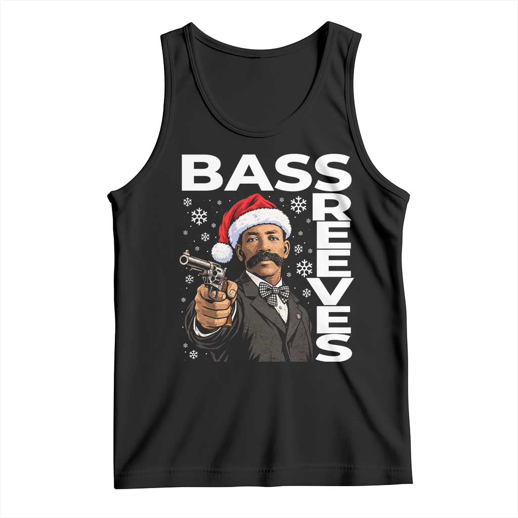 Bass Reeves Christmas Deputy US Marshal Santa Hat Tank Top Wild West History Holiday Gift