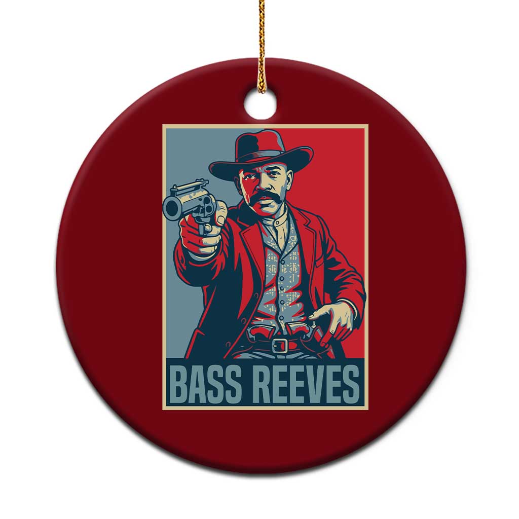 Bass Reeves Wild West Lawman Ceramic Ornament Deputy Marshal Hero Vintage Poster Graphic
