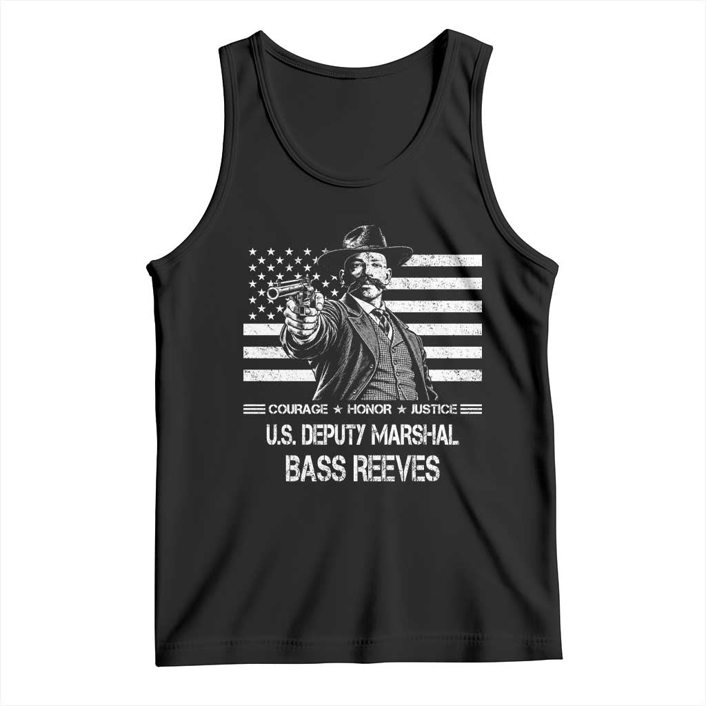 Bass Reeves American Flag US Deputy Marshal Tank Top Black History Western Frontier Lawman