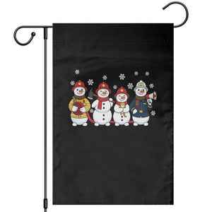 Christmas Firefighter Snowman Garden Flag Festive Holiday First Responder Gift