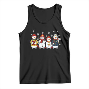 Christmas Firefighter Snowman Tank Top Festive Holiday First Responder Gift