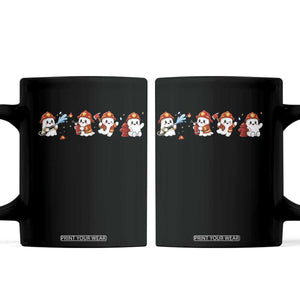 Funny Ghost Firefighter Fire Rescue Halloween Coffee Mug Spooky Fireman Season Gift