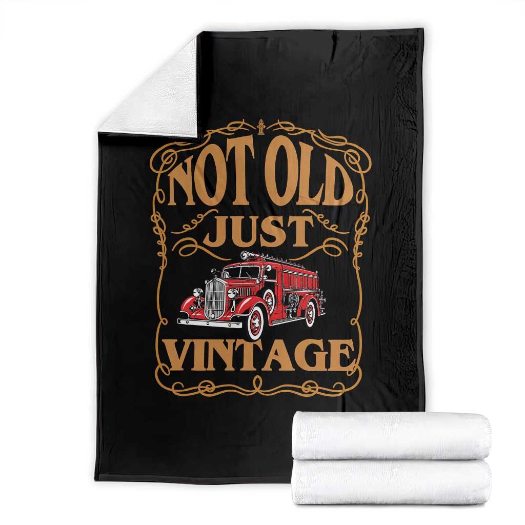 Classic Fire Truck Firefighter Throw Blanket Not Old Just Vintage Birthday Gift