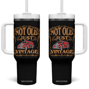 Classic Fire Truck Firefighter Tumbler With Handle Not Old Just Vintage Birthday Gift