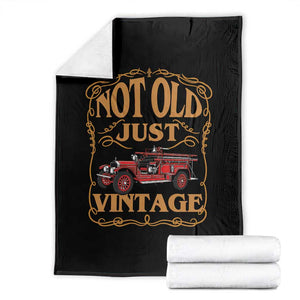 Classic Fire Truck Throw Blanket Not Old Just Vintage Firefighter Birthday