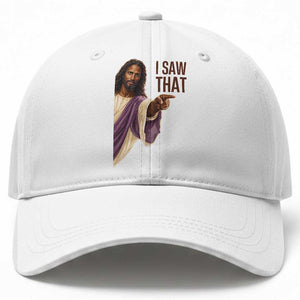 Funny Black Jesus Christian Baseball Cap I Saw That Pointing Finger