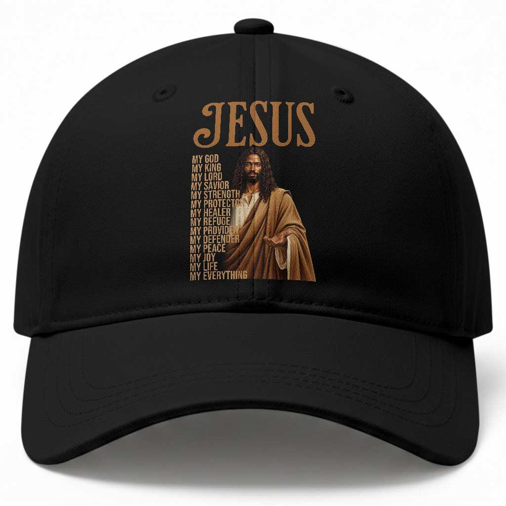 African American Jesus Christian Baseball Cap My God My King My Savior Faith