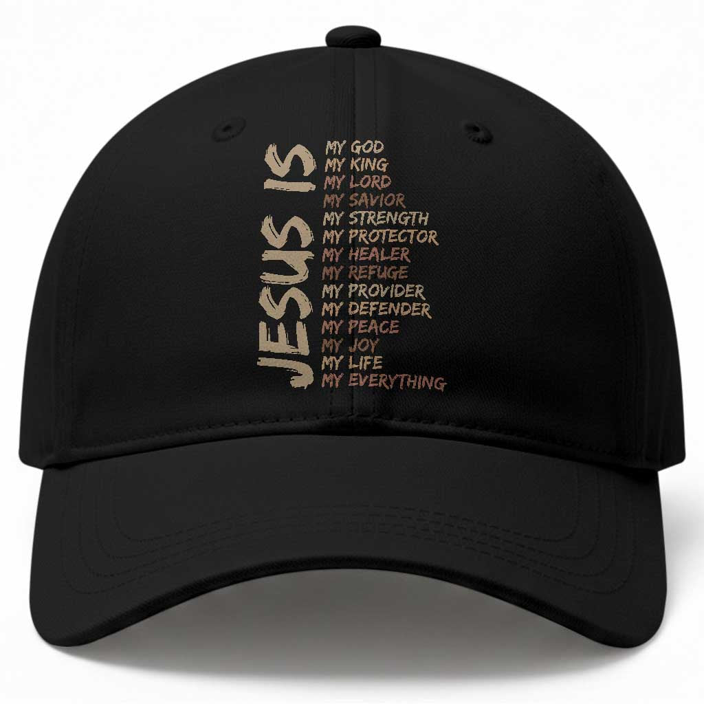 Black Jesus Christian Gift Baseball Cap My God My King My Savior Religious Faith