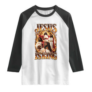 Black Jesus Is King Raglan Shirt Christian God Faith Religious