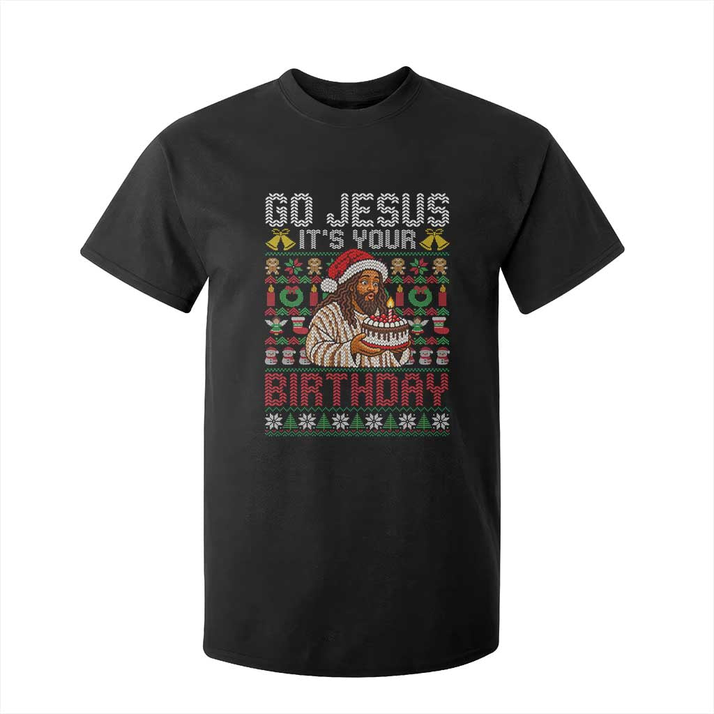 Funny Black Jesus Christmas T Shirt For Kid Go Jesus Its Your Birthday Christian Gift