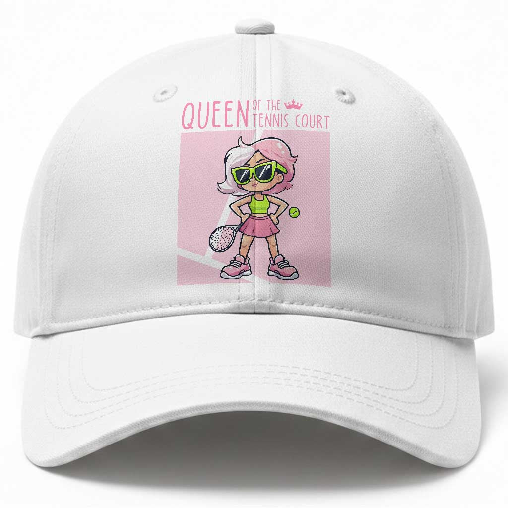 Queen Of The Court Baseball Cap Funny Tennis Player Gift For Women TS12 Print Your Wear