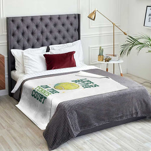 Life Is Better On The Court Throw Blanket Tennis Lover Gift TS12 Print Your Wear
